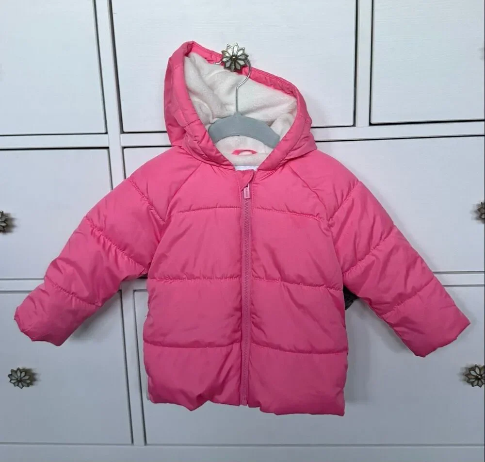 Old Navy 18-24 Months Baby Girl Water Resistant Rainbow Quilted Puffer Jacket